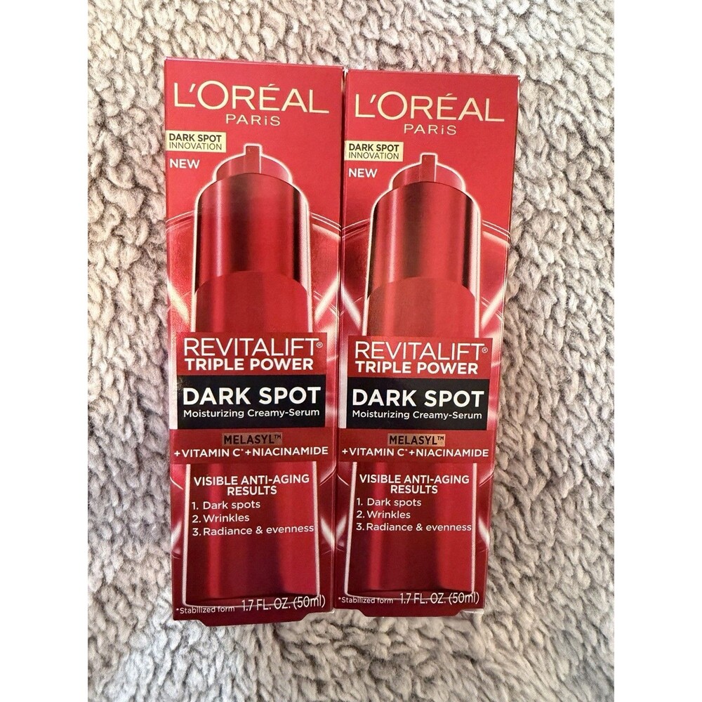 2 Pack Loreal Revitalift Triple Power Dark Spot Creamy Serum Melasyl 1.7oz